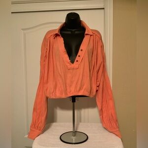 We The Free Orange Crop Top